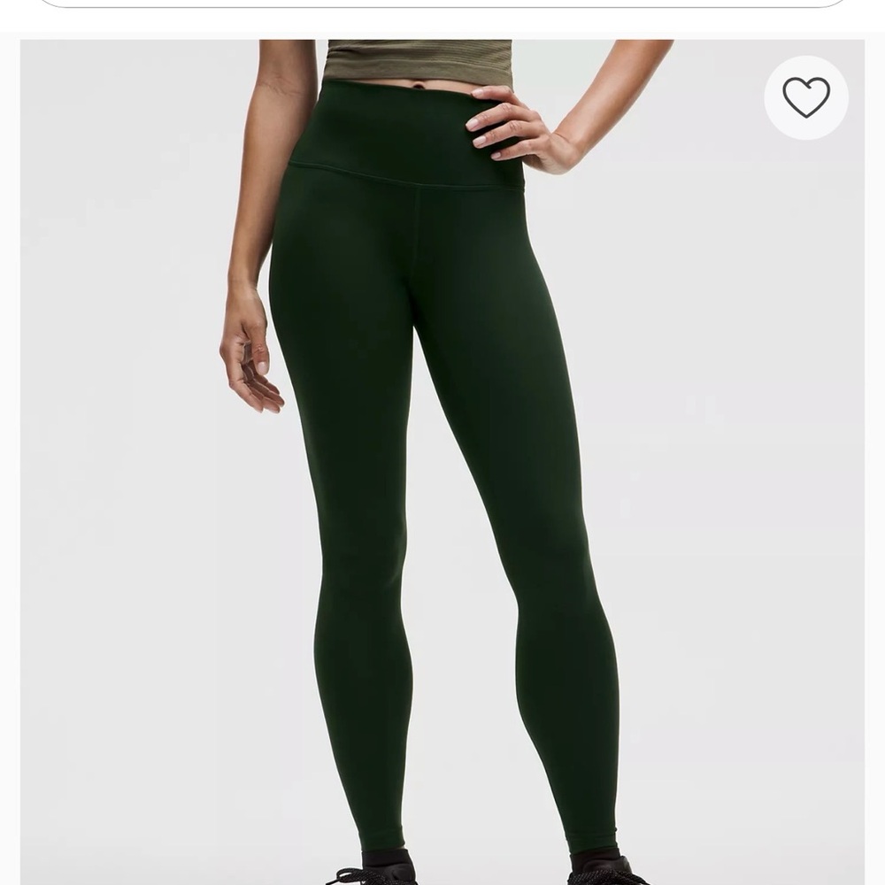 Lululemon Wunder Under Leggings - size 14, Rainforest Green